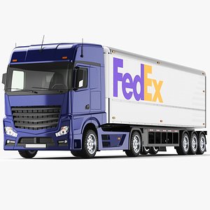 3D Detailed Large Fedex Truck model