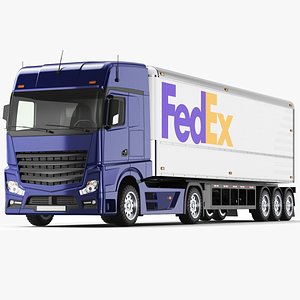 Detailed Large Fedex Truck