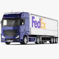 Detailed Large Fedex Truck