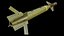 Rigged GBU-27 Paveway 3 Green Laser Guided Bomb PBR 3D model