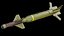 Rigged GBU-27 Paveway 3 Green Laser Guided Bomb PBR 3D model