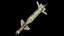 Rigged GBU-27 Paveway 3 Green Laser Guided Bomb PBR 3D model