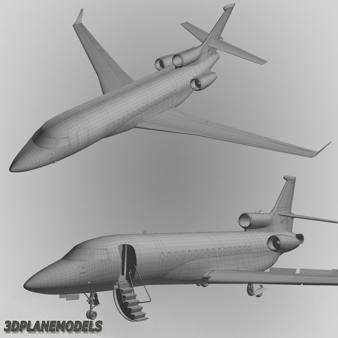 3dsmax Dassault Falcon 8x X