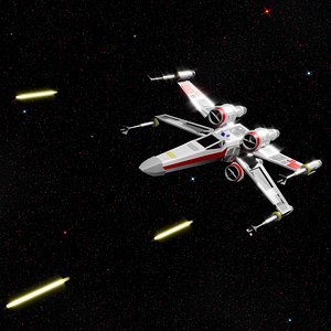 3D Low Poly X-Wing model