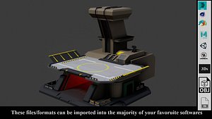 sci fi land pad 3D model