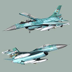 3D model F-16 B MLU Indonesia