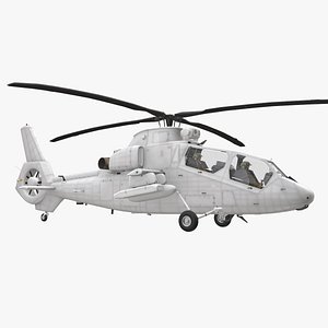 3D Helicopter OH-1 Blank Livery Complex Animation --443-- model