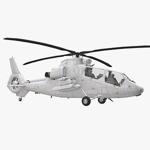 Helicopter OH-1 Blank Livery Complex Animation --443--