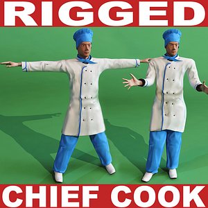 chief cook rigged biped 3d max
