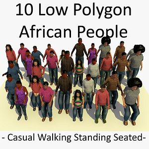 3d model african characters