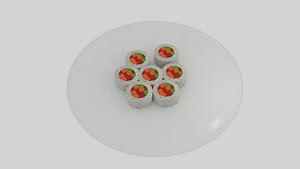 3D rice roll sushi platter
