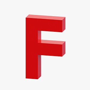 Pixel Letter F model