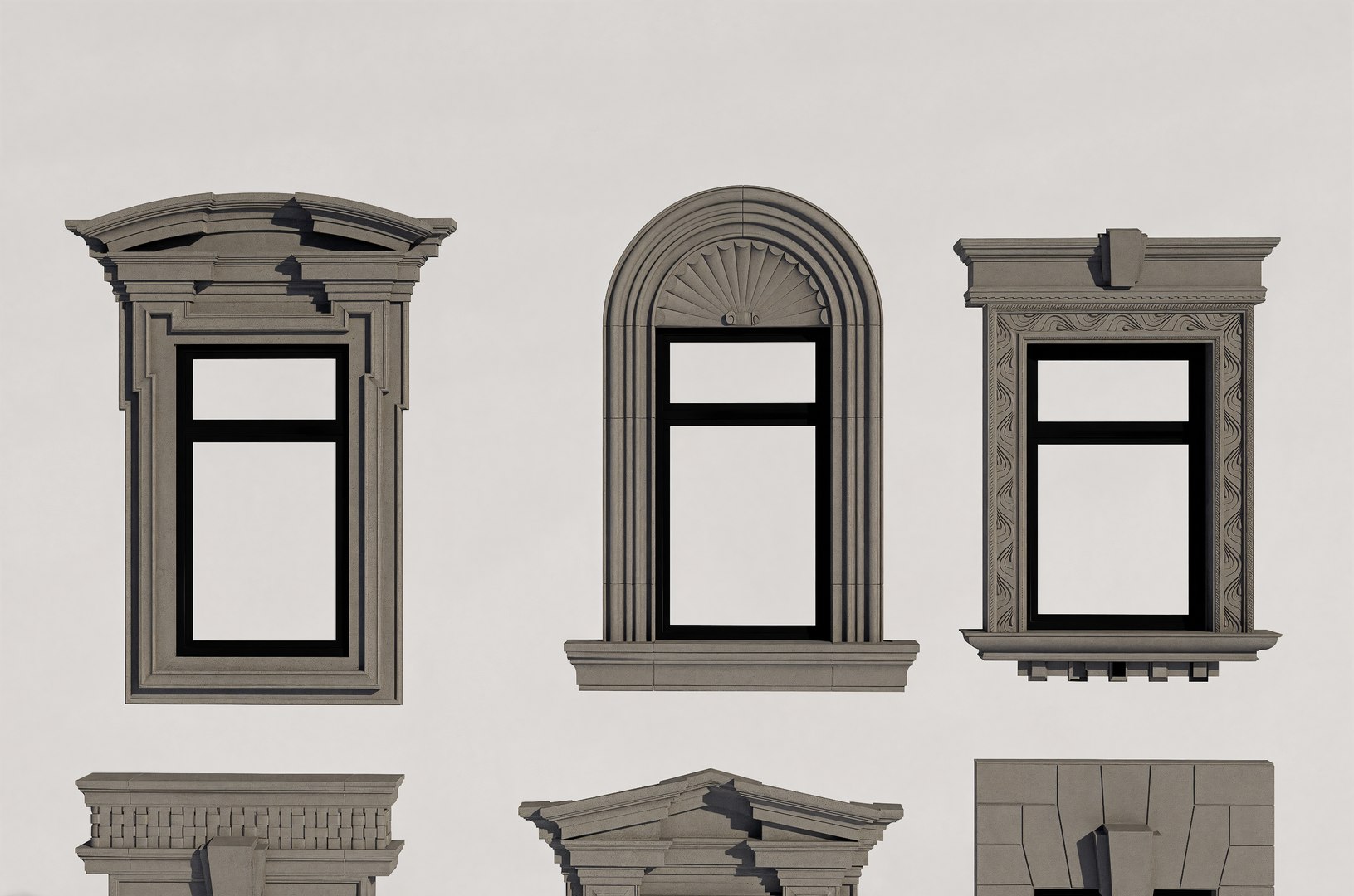 Windows Collection 3D Model VR AR Low-poly 3d Model 3D - TurboSquid 2383547