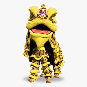 3D model Lion Dance Lunar New Year