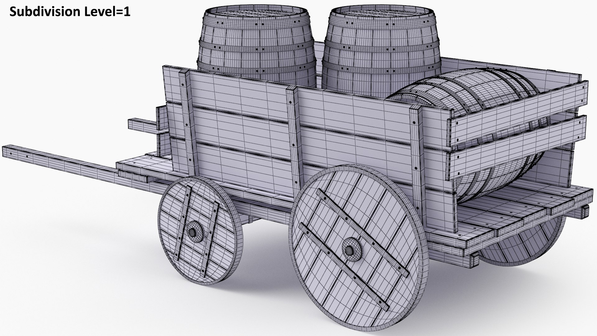 Wooden Cart With Barrels model https://p.turbosquid.com/ts-thumb/FY/aJyEes/3j/woodencart0112/jpg/1700417437/1920x1080/fit_q87/7eb0c6c6a5aac5470cebe3284971d71a7ec0e48d/woodencart0112.jpg