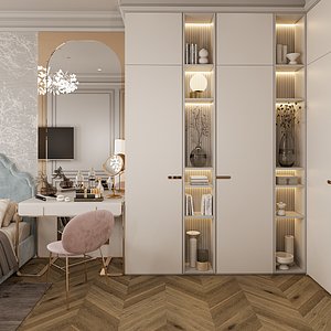 classic girls rooms Carona and vray version model