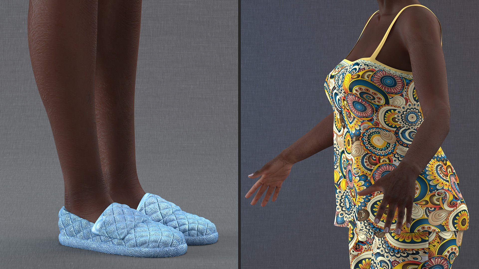 3D model Afro American Grandma Wearing Pajamas Rigged for Cinema 4D https://p.turbosquid.com/ts-thumb/FY/ePdMwg/w8/afroamericangrandmawearingpajamasriggedforcinema4d3dsmodel016/jpg/1674755049/1920x1080/fit_q87/be12f6f3954ac8776f45a6c8b3af59425fe71b96/afroamericangrandmawearingpajamasriggedforcinema4d3dsmodel016.jpg