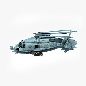 3d mh-60r military helicopter version model