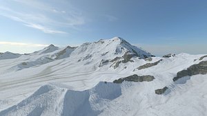 Alaskan snowy mountain