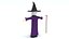 3D model Low Poly Cartoon Wizard