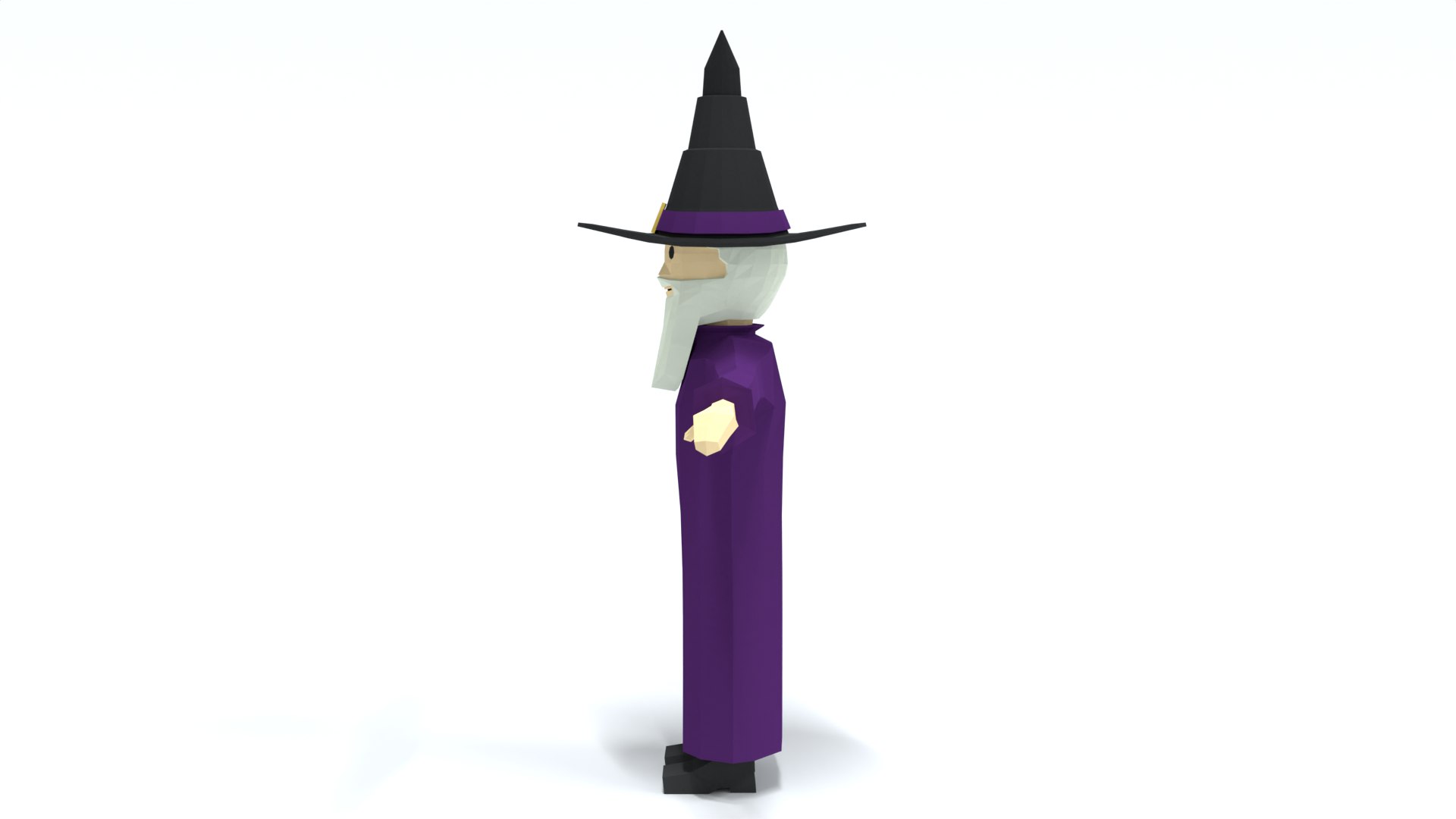 3D Model Low Poly Cartoon Wizard - TurboSquid 1845983