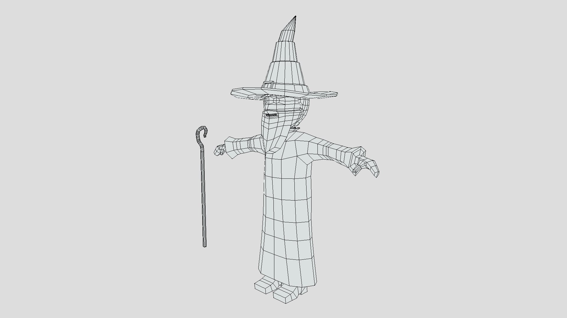 3D Model Low Poly Cartoon Wizard - TurboSquid 1845983
