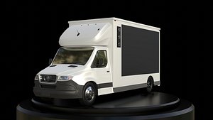 3D model Truck van caravan vehicle transport truck