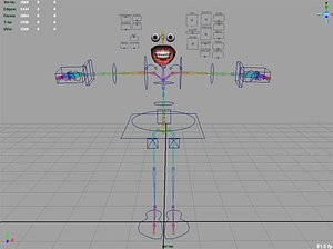 biped animation rig fk 3d model