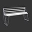 Smart City Laser Cut Metal Bench v4