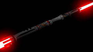 Red Double Bladed Lightsaber