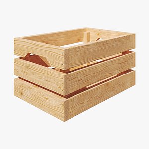 3D Wooden Display Crate 