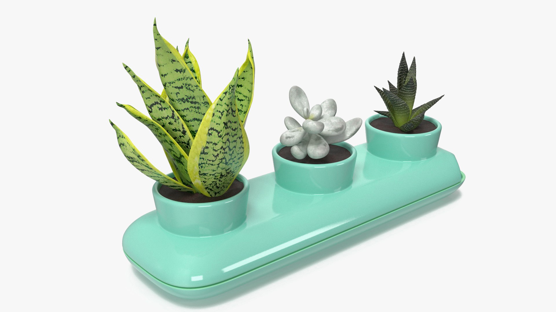 Trio Fresh Herb Pot Sagaform Green 3D model preview