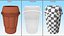 Colección de diferentes tipos de tazas y bolas de hielo
