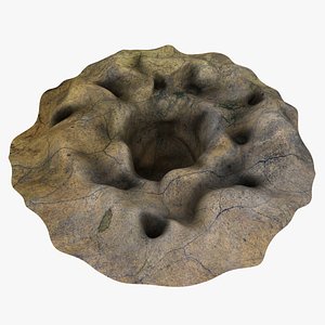 3d model realistic hole 02 yellow