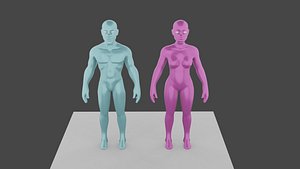 3D model BASE MESH PACK MALE AND FEMALE