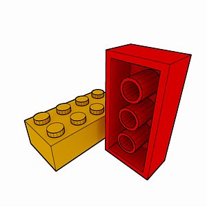 Lego Brick 2x4 Block