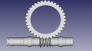 3D globoid gear transmission