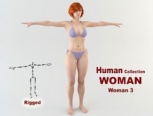 3D sexy young woman model