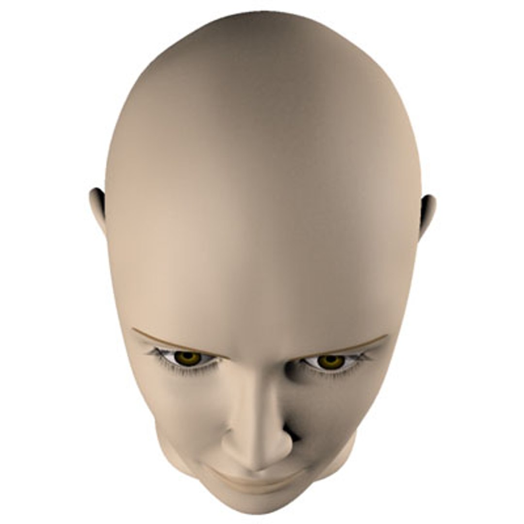 Female Head 3d Model