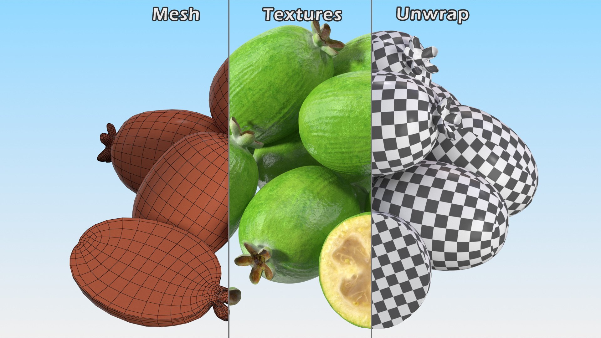 3D Heap Feijoa Fruit https://p.turbosquid.com/ts-thumb/FZ/PsOqwz/tr/heapfeijoafruitvray3dmodel019/jpg/1641773756/1920x1080/fit_q87/0587649fe98283613e3092c8a87d4b93cea46067/heapfeijoafruitvray3dmodel019.jpg