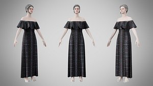 Dress 18 Electric Static Stripe