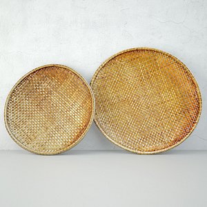 Bamboo Woven Round Trays 3D model