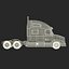semi trailer truck 3d model