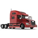 Semi Trailer Truck 3D Model