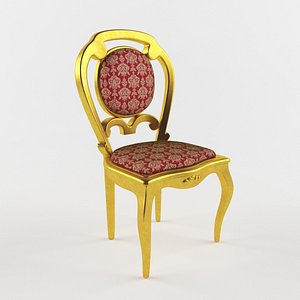 3D model classic chair luis xv