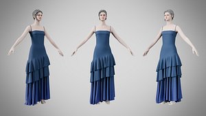 Dress 39 Single Blue