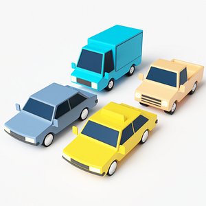 3D Low Poly Cars