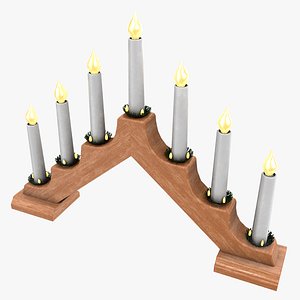 Wooden Christmas Candle Holder