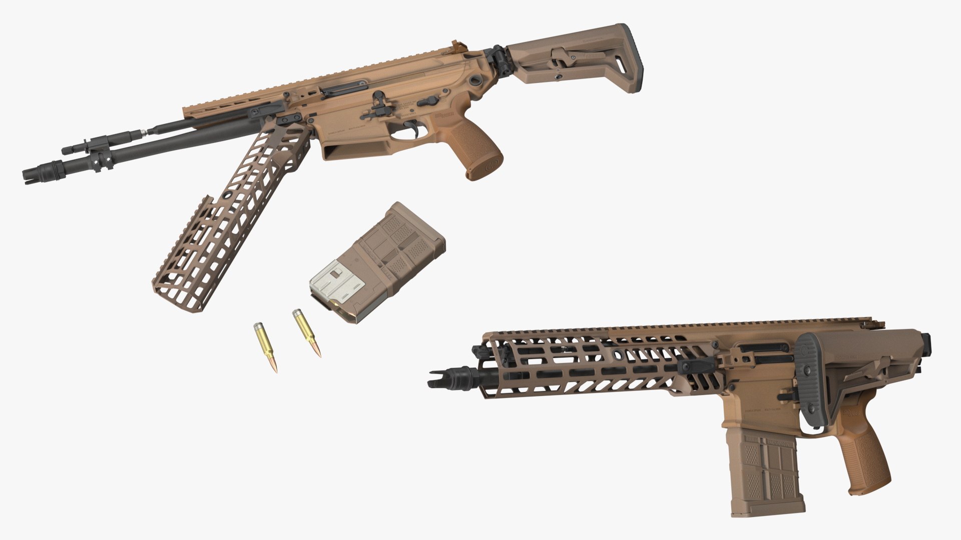 SIG Sauer XM7 assault rifle 3D model for games VFX and tactical visualization