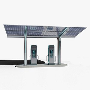 Sci-Fi EV Charging Station 3D